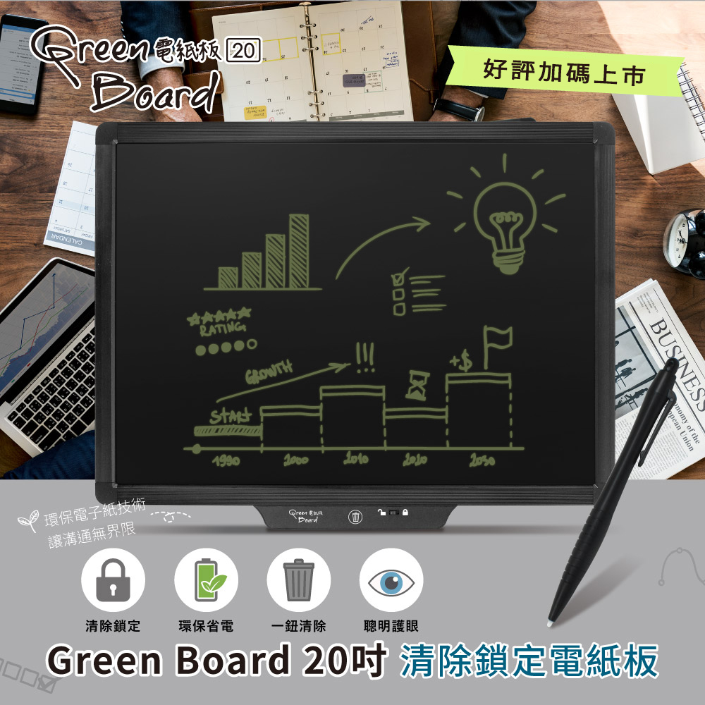 Green Board 20インチ高輝度電子ペーパーボード